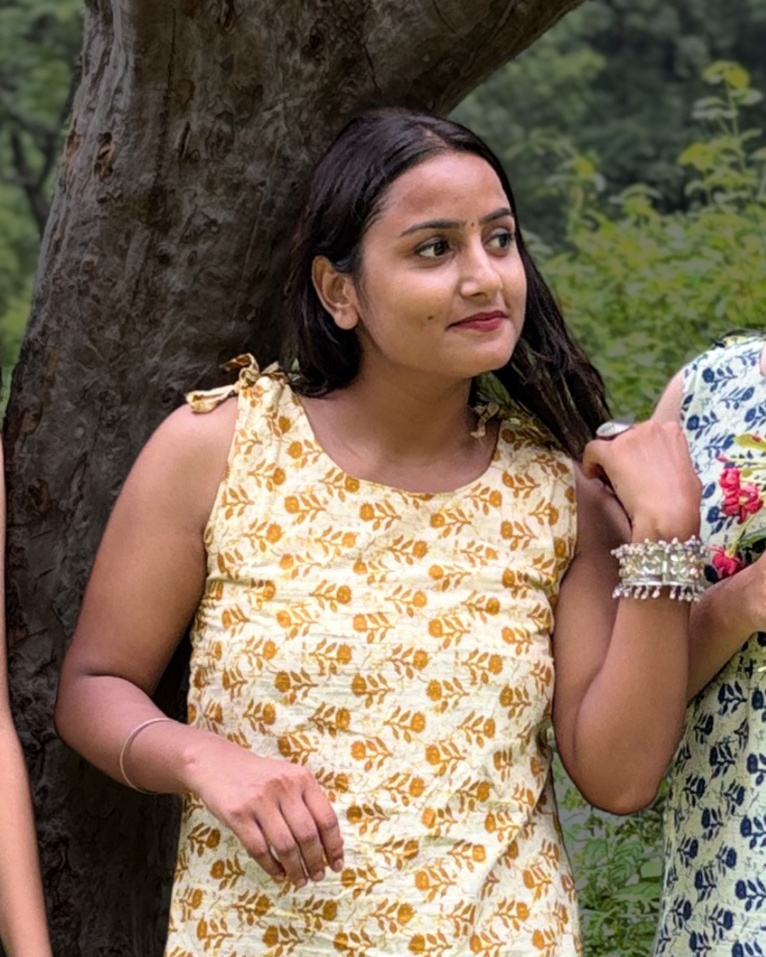 Kalawati - Women Floral Printed Deep Back Kurti - Image 3