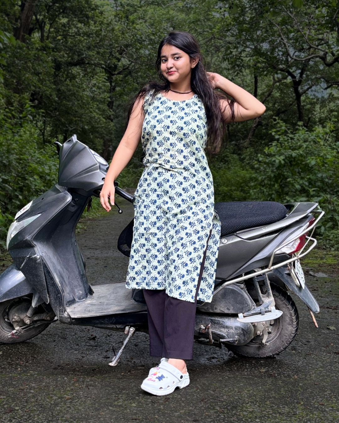 Priya - Women Floral Printed Deep Back Kurti 7 Priya - Women Floral Printed Deep Back Kurti - Image 4