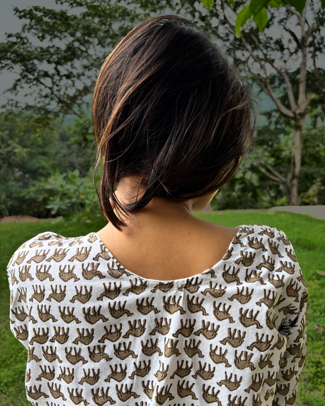 Camel - Printed Short Kurti - Image 3
