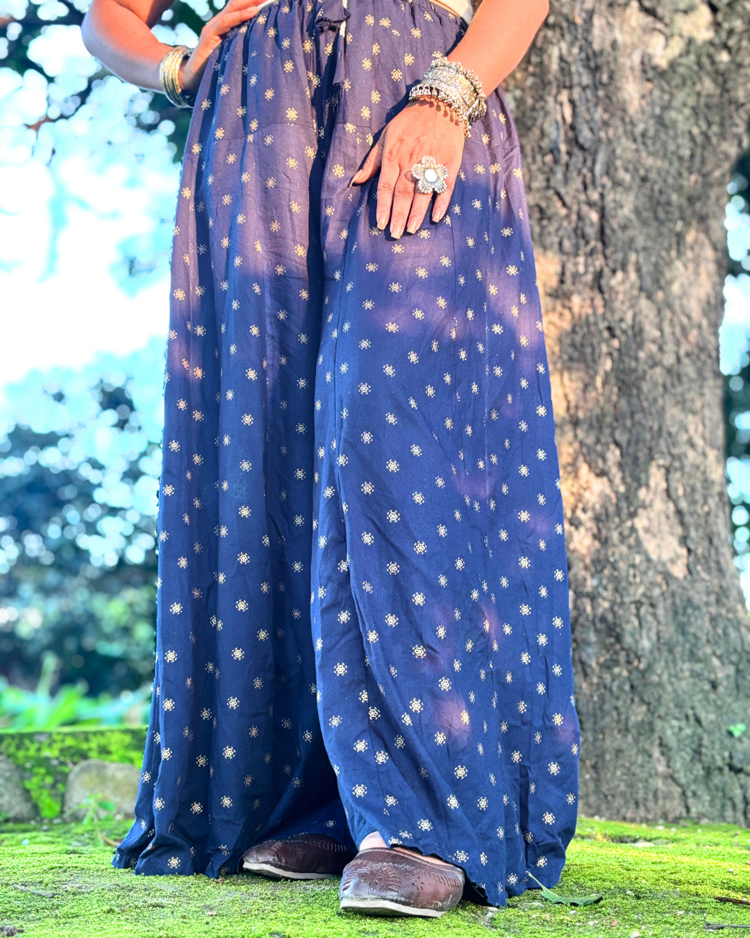 Shyama - Flared Sharara skirt for women - 100% Cotton - Image 4