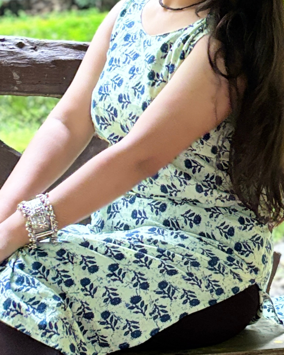 Sonam - Women Floral Printed Deep Back Kurti 3 Sonam - Women Floral Printed Deep Back Kurti - Image 2