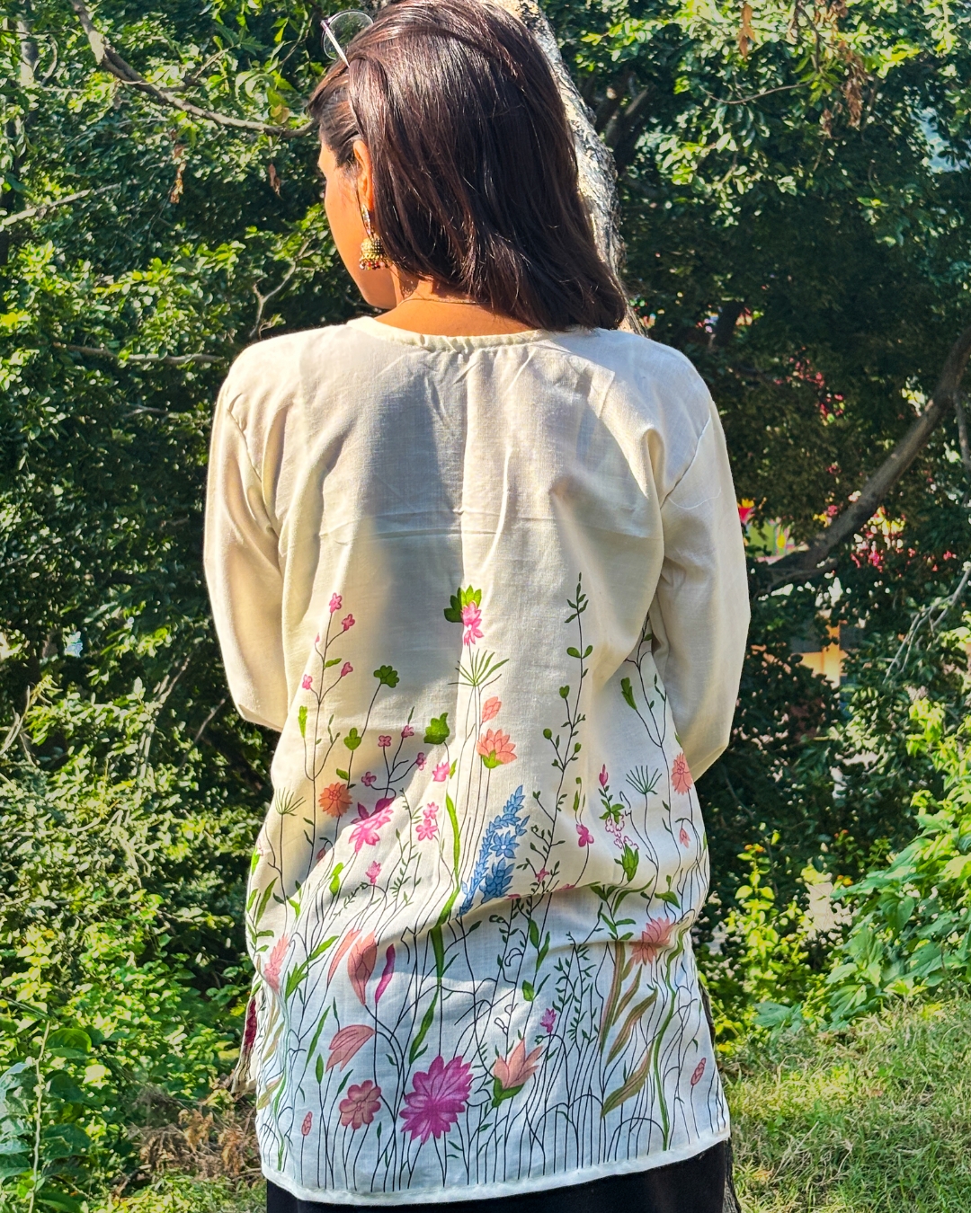 Gulveen β Pink Printed Short Kurti 3 Gulveen β Pink Printed Short Kurti - Image 2